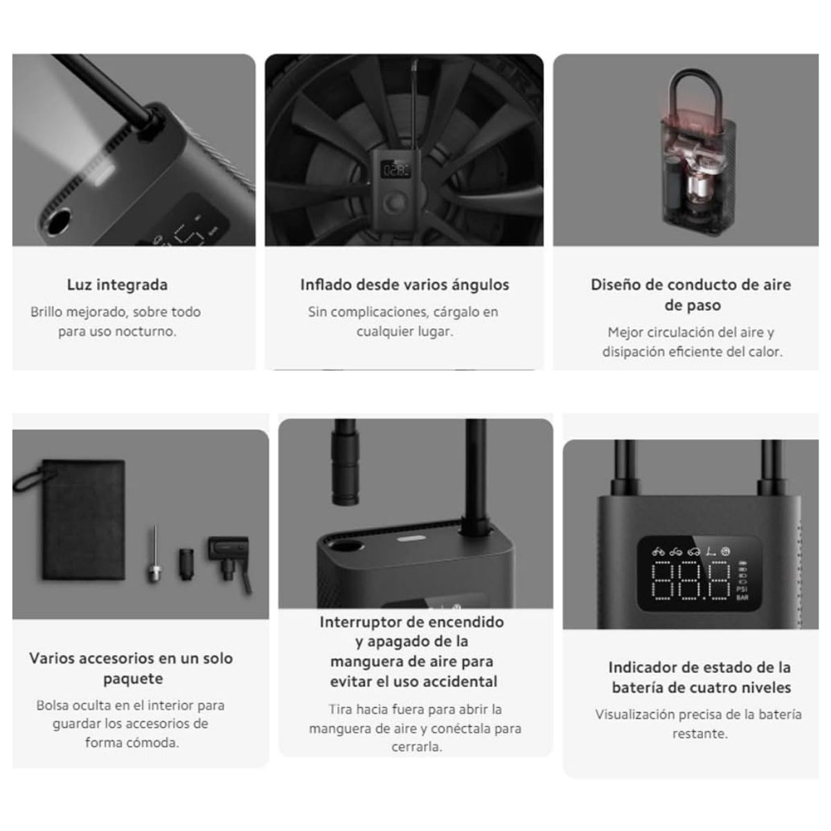 Xiaomi Mini Compresor Mi Portable Air Pump 2 - Inflador eléctrico - Smart  Concept